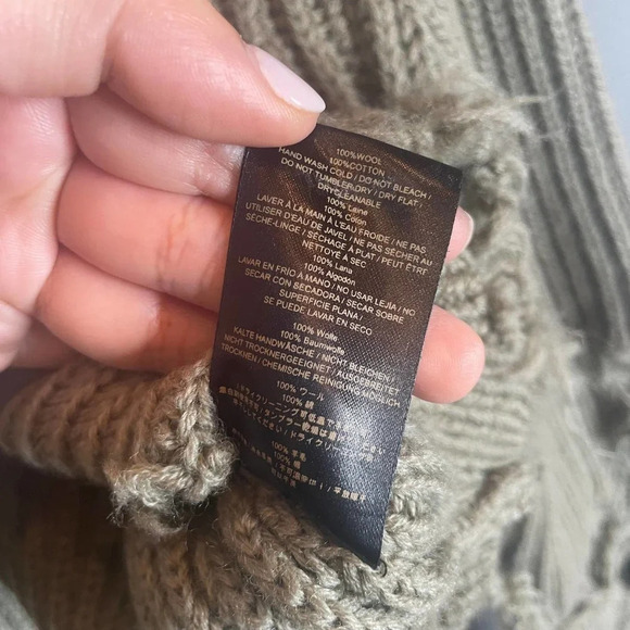 Yeezy Season 3 Destroyed Cropped Patch Sweater Forest - Picture 7 of 7